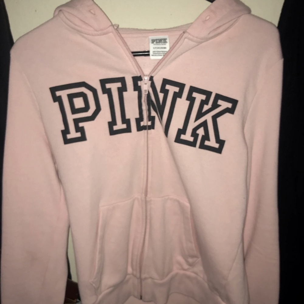 PINK zip up sweater size small never worn